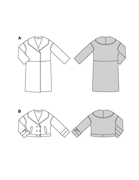 Jacket and coat pattern - Burda 5860