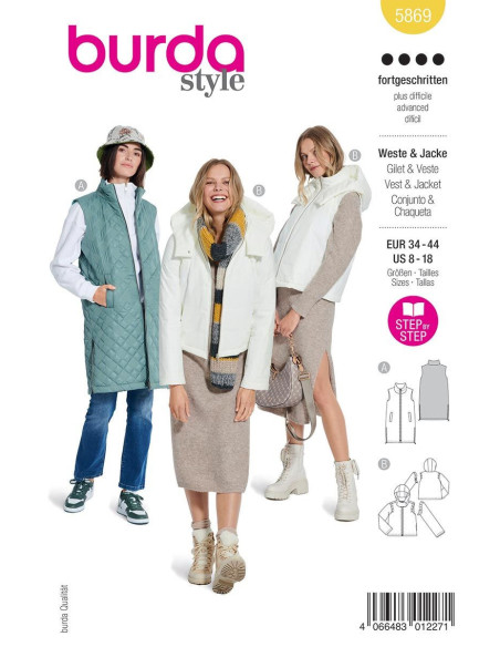 Vest and Jacket Pattern - Burda 5869