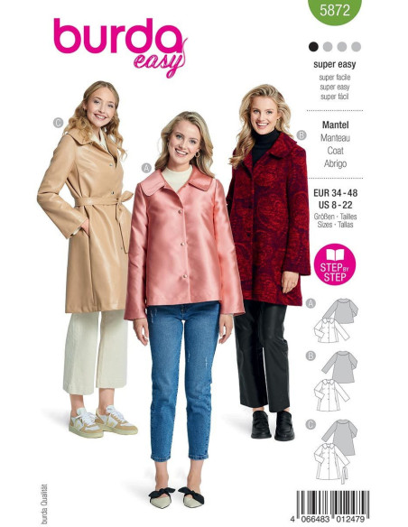 Coat pattern - Burda 5872