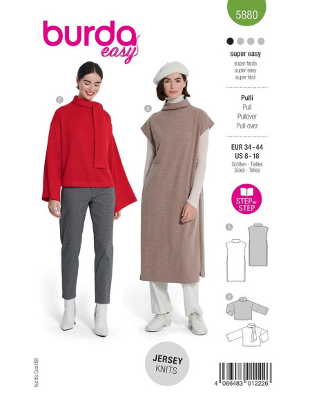 Sweater pattern - Burda 5880