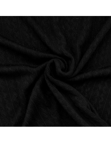 Jacquard knit fabric - Black