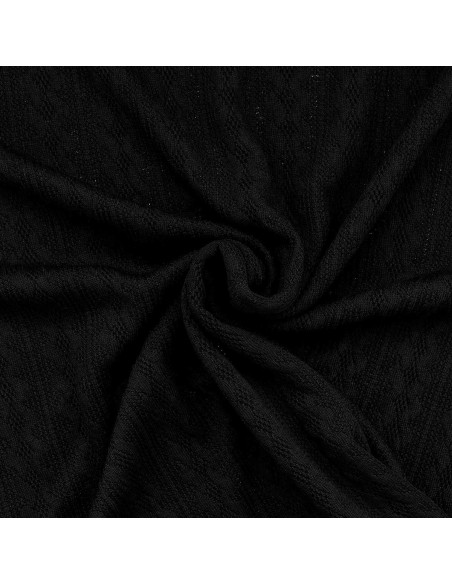 Jacquard knit fabric - Black
