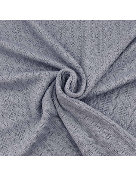 Jacquard knit fabric - Blue gray
