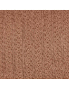 Dark beige jacquard knit fabric 2