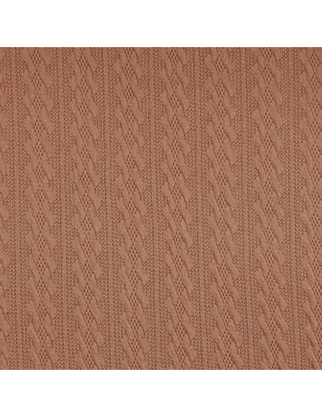 Dark beige jacquard knit fabric