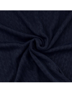 Jacquard knit fabric - Navy blue