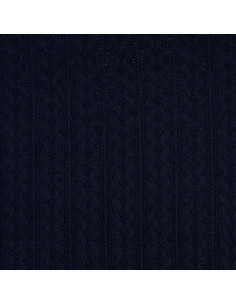 Jacquard knit fabric - Navy blue 2