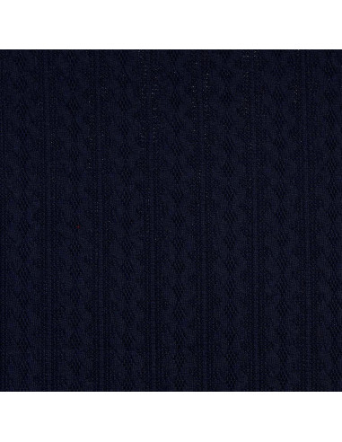 Jacquard knit fabric - Navy blue