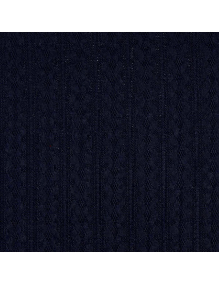 Jacquard knit fabric - Navy blue