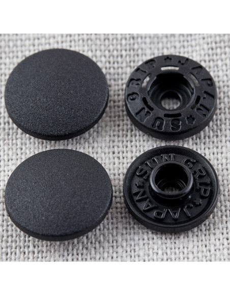 Magic snap buttons without pliers 13 mm - Black