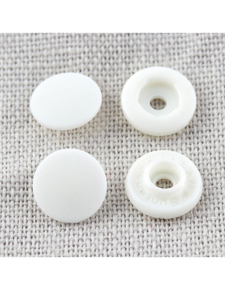 Magic snap buttons without pliers 9 mm - White