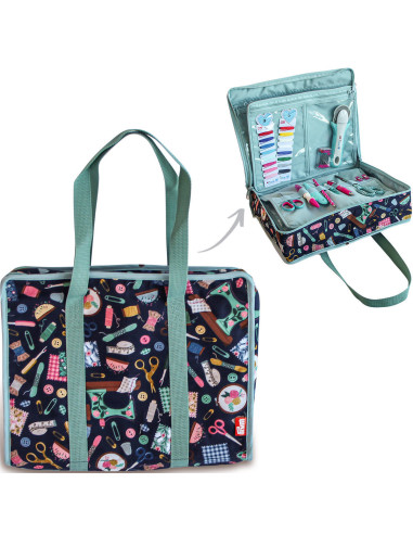 All-in-one multi-pocket bag L Needle & Thread