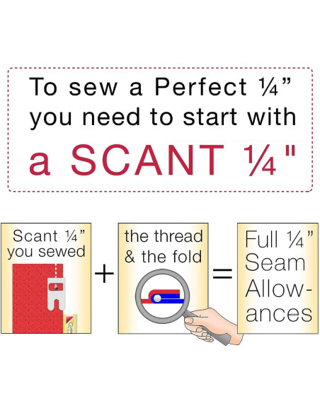 Placement rule and 6 sewing guides with adhesive