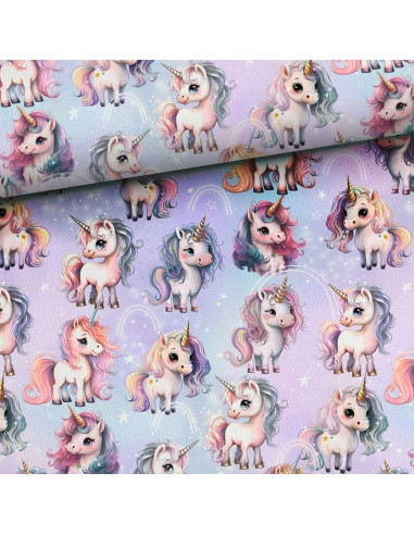 Premium cotton fabric - Magic unicorn