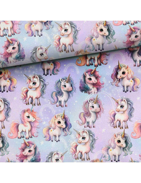 Premium cotton fabric - Magic unicorn