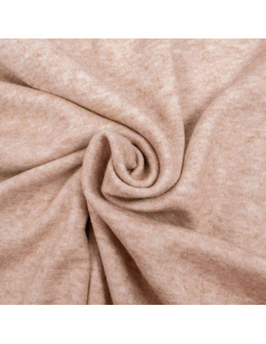 Light pink angora knit fabric