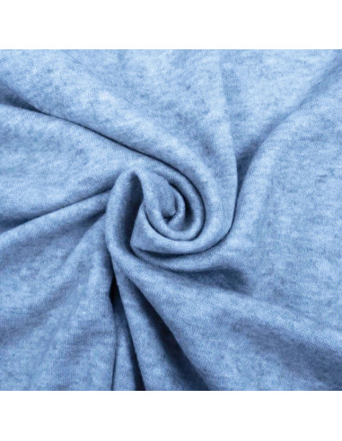 Angora knit fabric - Blue