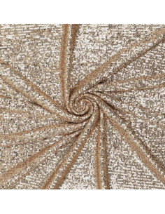 Stretch sequin fabric - Champagne