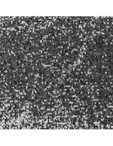 Dark gray stretch sequin fabric