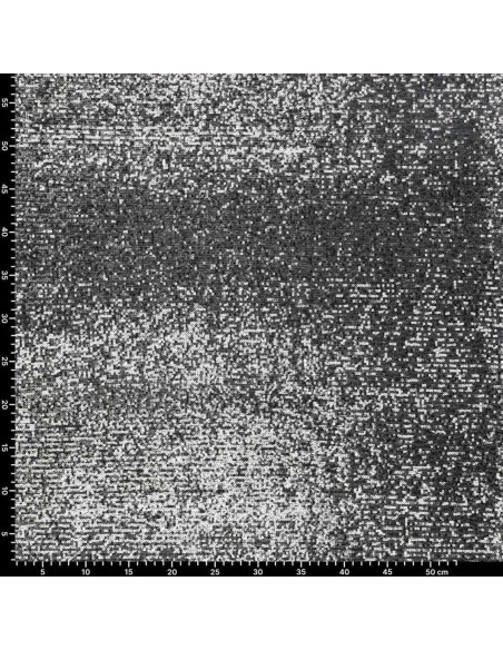 Dark gray stretch sequin fabric