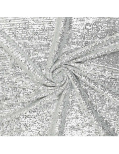 Stretch sequin fabric - Silver