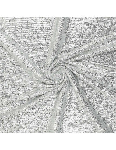 Stretch sequin fabric - Silver