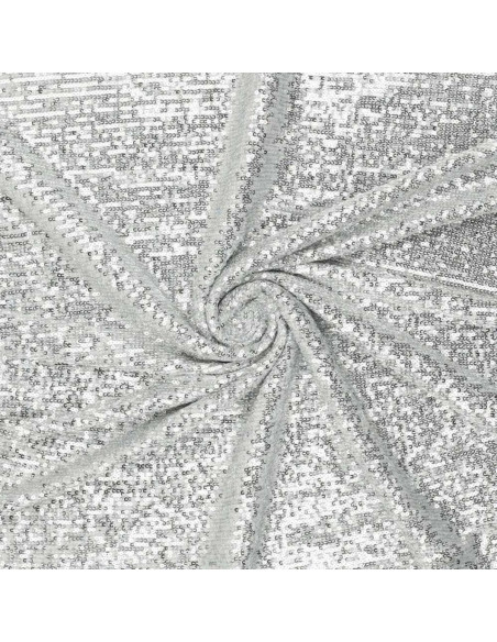 Stretch sequin fabric - Silver