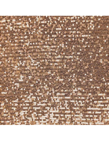 Dark gold stretch sequin fabric
