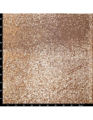 Dark gold stretch sequin fabric