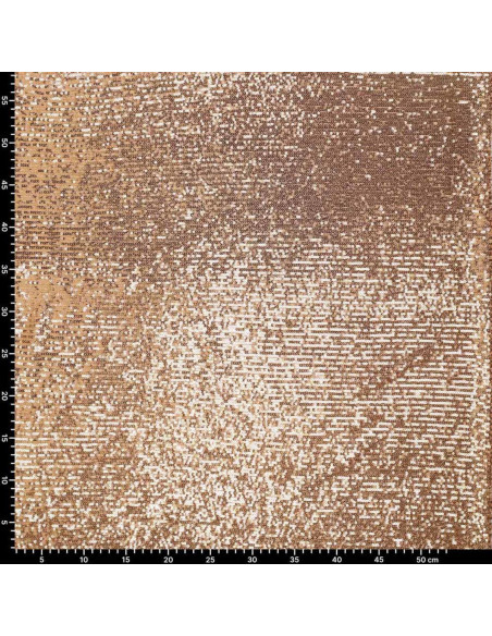 Dark gold stretch sequin fabric