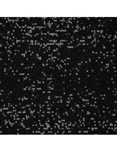 Stretch sequin fabric - Black