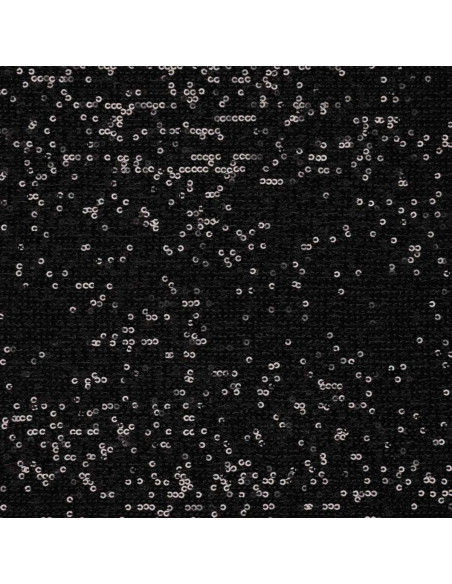 Stretch sequin fabric - Black
