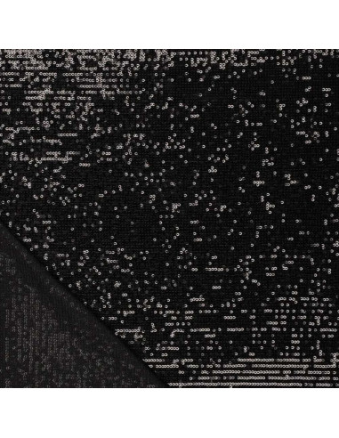 Stretch sequin fabric - Black