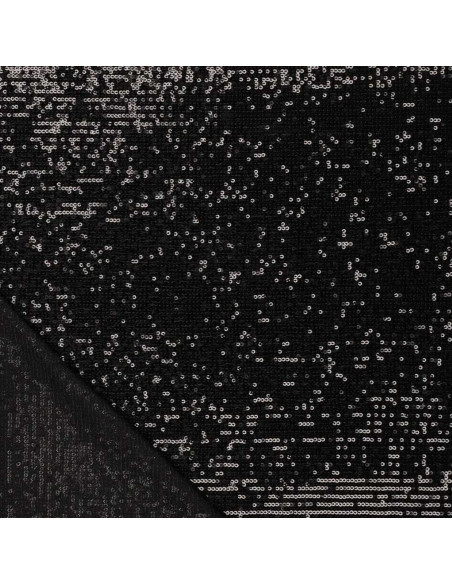 Stretch sequin fabric - Black