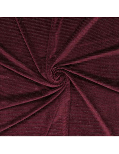 Striped lurex velvet fabric - Bordeaux