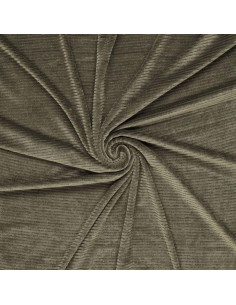 Striped lurex velvet fabric - Dark green