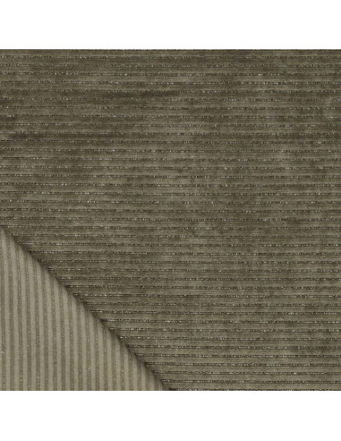 Striped lurex velvet fabric - Dark green