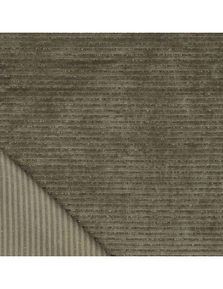 Striped lurex velvet fabric - Dark green
