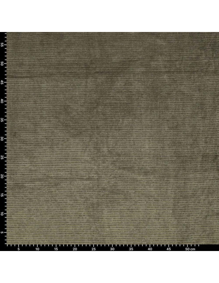 Striped lurex velvet fabric - Dark green