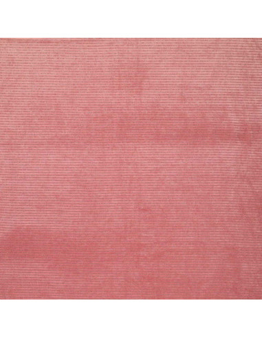 Striped lurex velvet fabric - Old pink