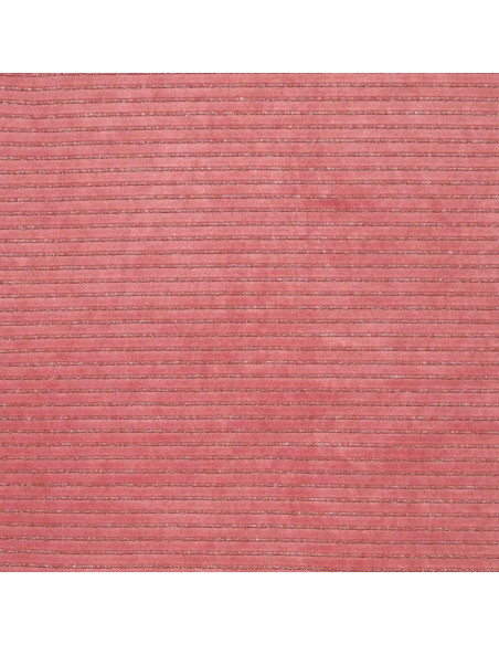 Striped lurex velvet fabric - Old pink