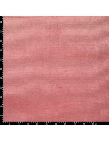 Striped lurex velvet fabric - Old pink