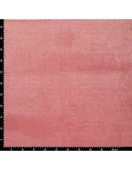 Striped lurex velvet fabric - Old pink