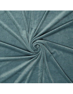 Striped lurex velvet fabric - Blue gray