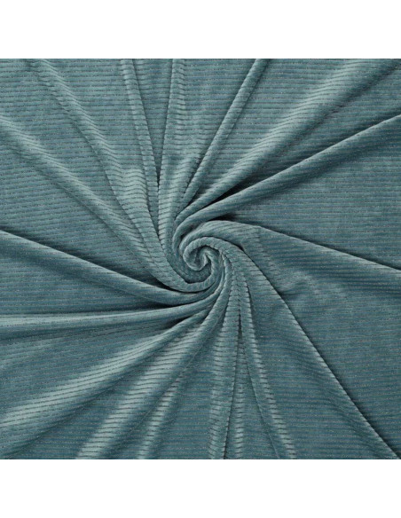 Striped lurex velvet fabric - Blue gray
