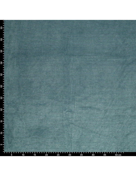 Striped lurex velvet fabric - Blue gray