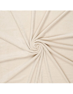 Striped lurex velvet fabric - Off-white