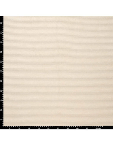 Striped lurex velvet fabric - Off-white