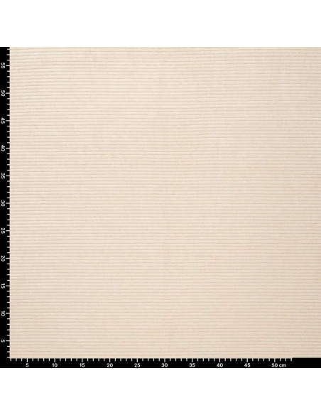 Striped lurex velvet fabric - Off-white