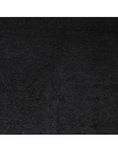 Striped lurex velvet fabric - Black